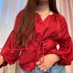 Red blouse